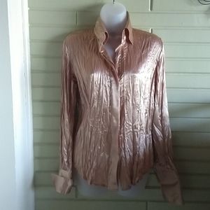 Gold silk shirt